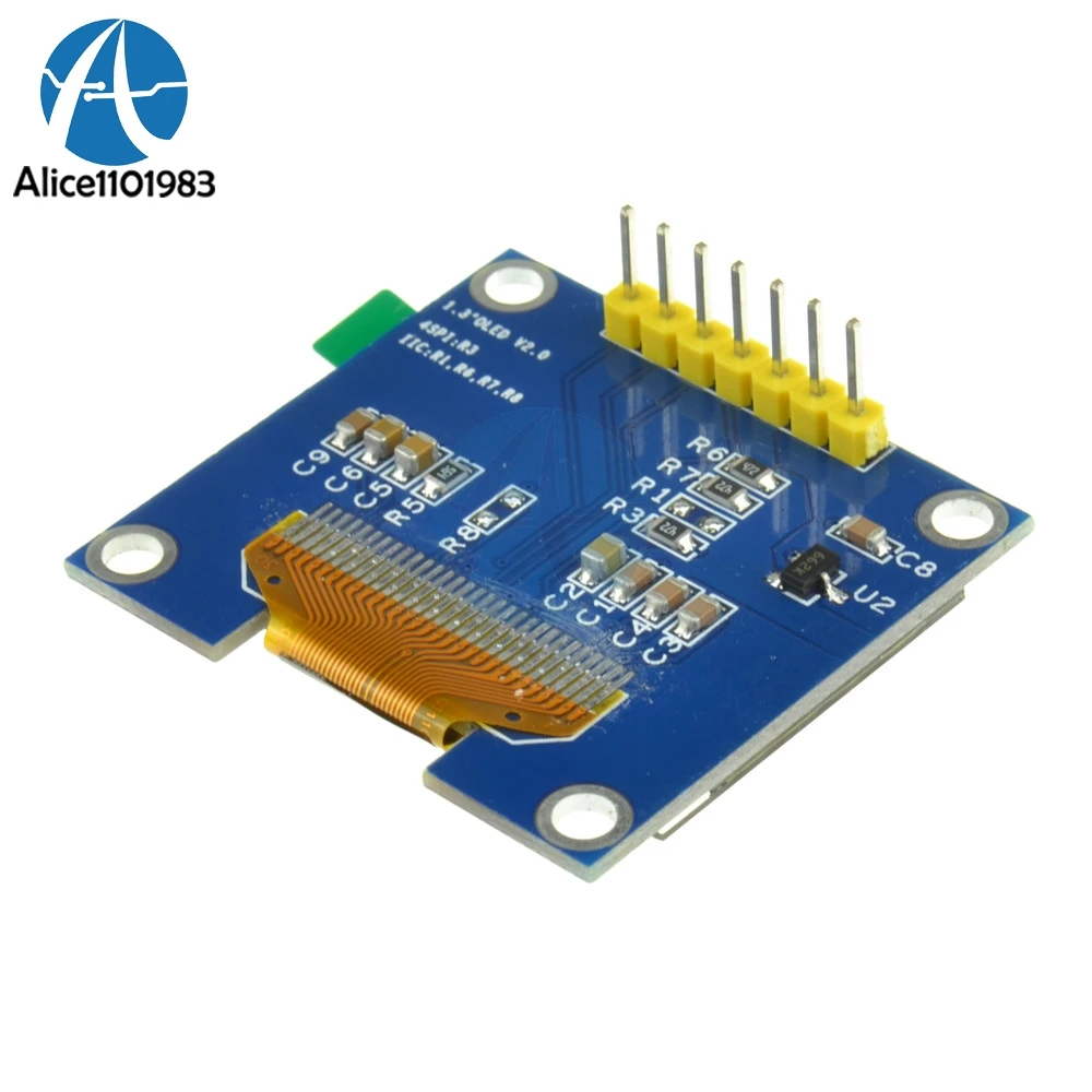 1 3 &quot1 дюймов белый цвет 128X64 DC 3V 5V O светодиодный ЖК дисплей модуль I2C IIC интерфейс