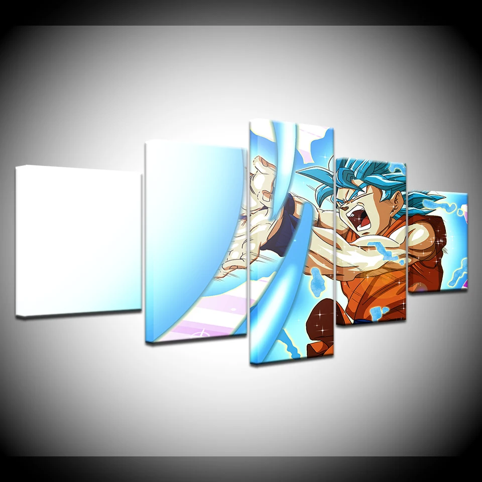 Стены Книги по искусству HD с Pictures Home Decor 5 шт. Dragon Ball Характер кадров современные