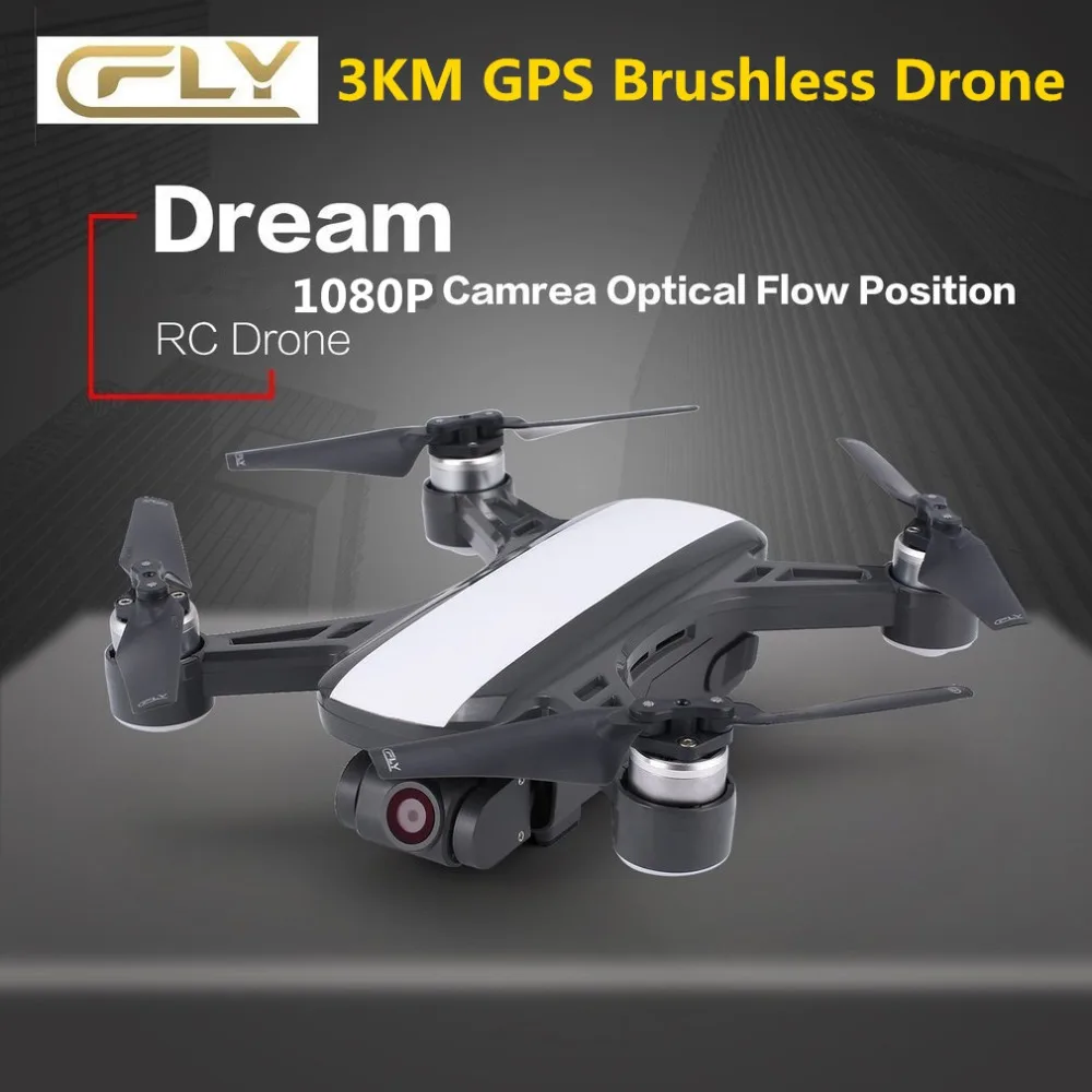 CFLY мечта gps дрона с дистанционным управлением бесщеточный FPV Квадрокоптер RC дроны