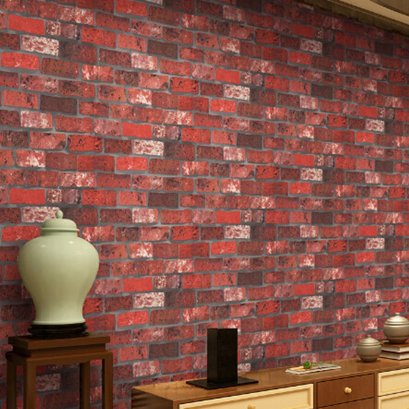 Винтажные рельефные обои в стиле ретро современные кирпичные с 3D эффектом для