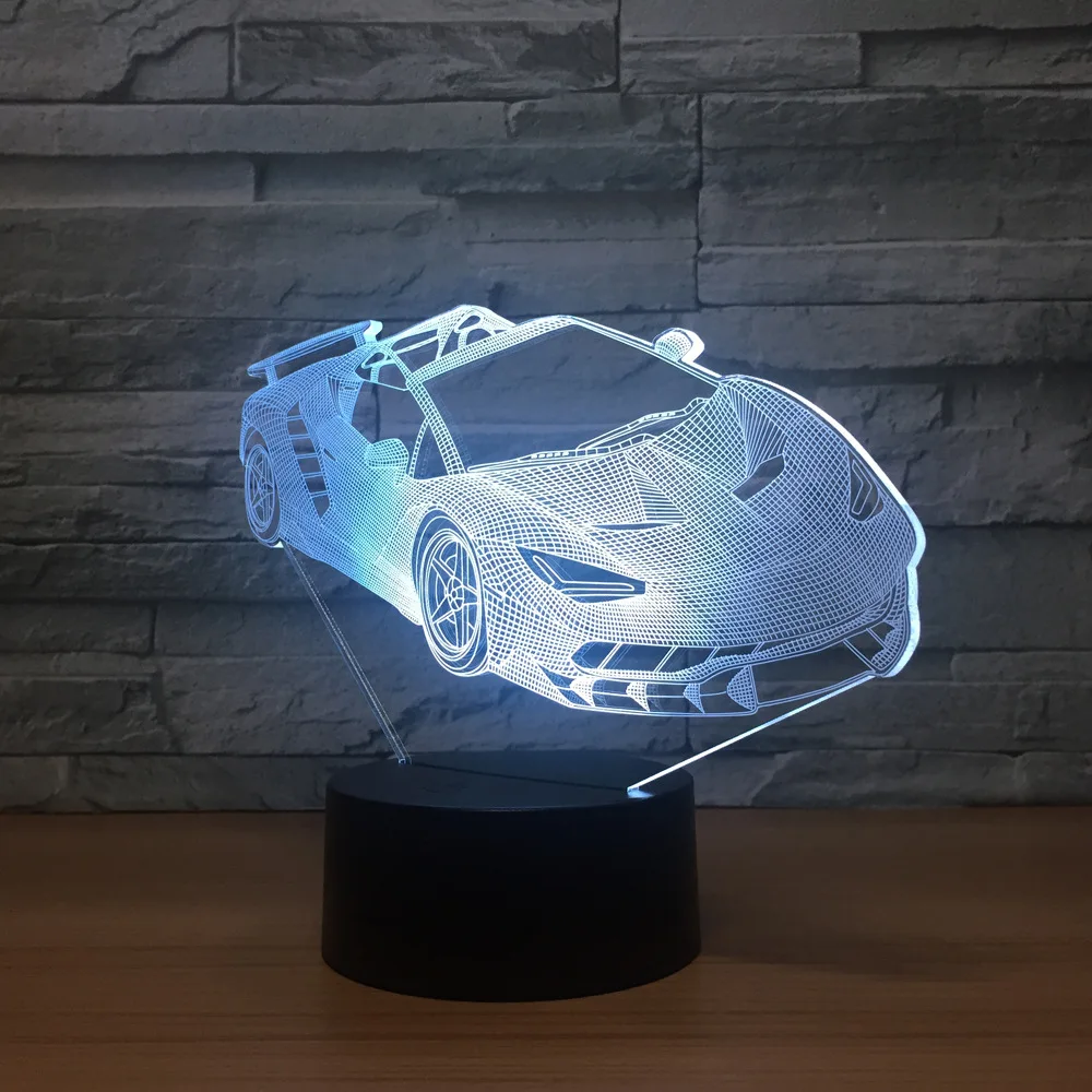 Акриловые 3d лампы для спортивных автомобилей креативные подарки ночные