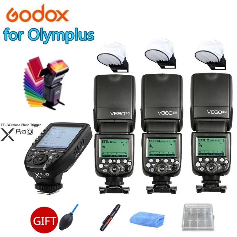 Беспроводная вспышка для камеры 3X Godox VING V860IIO 2 4G TTL Li Ion Master Slave Flash Speedlite + Xpro O Olympus