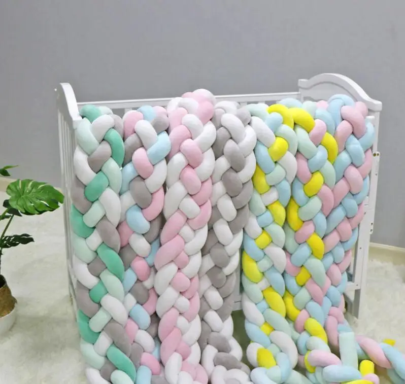 2M3M 4 узел мягкая детская кровать бампер для кроватки по бокам косички 2 метра