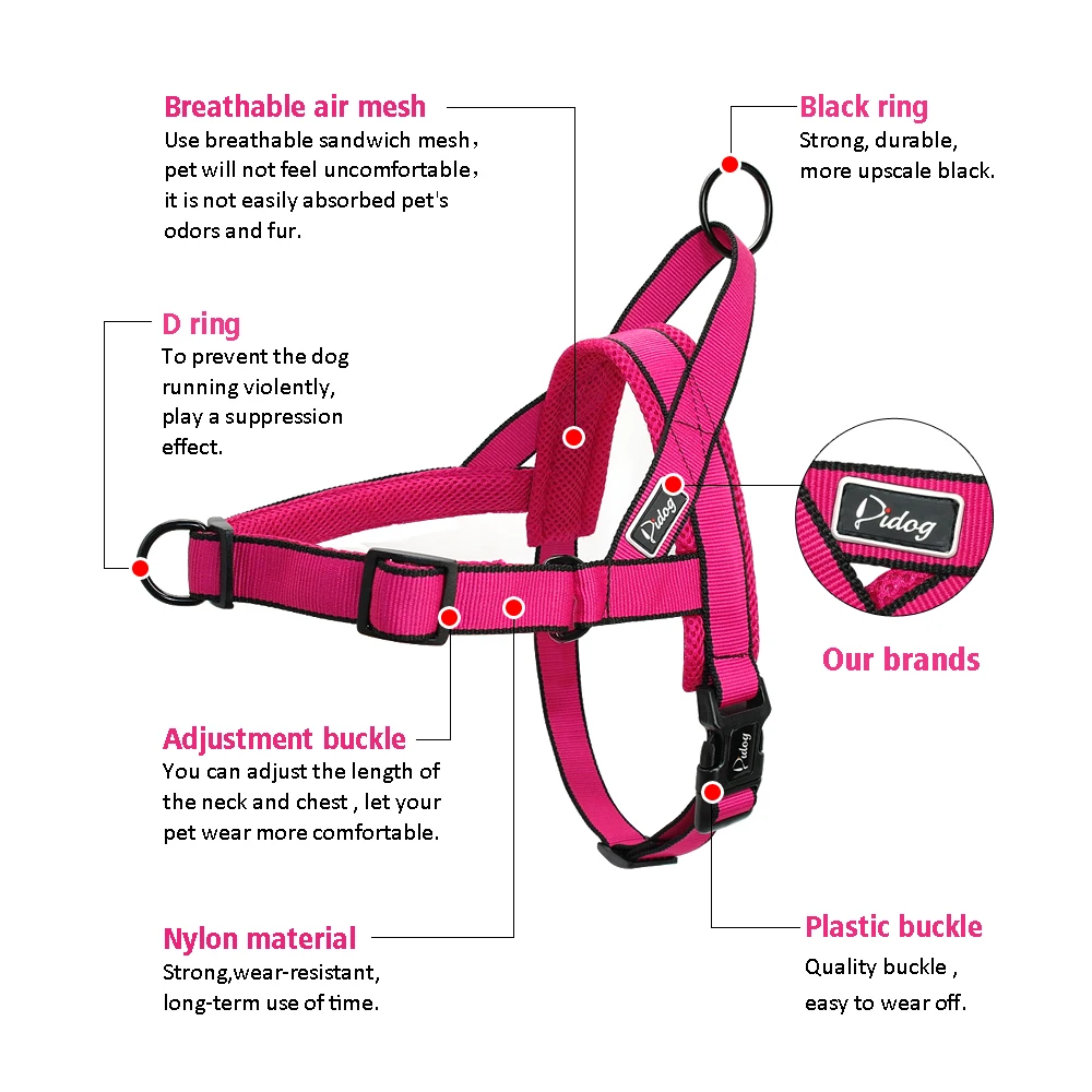 Быстросъемная нейлоновая шлейка для собак мягкий Регулируемый жилет прогулок с