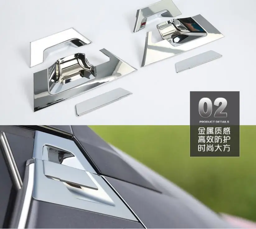 1 Set Multifunction ABS Chrome Side Door Handle Bowl Protector Cover Trim For TOYOTA C-HR 2017 Exterior Car Styling Accessories |