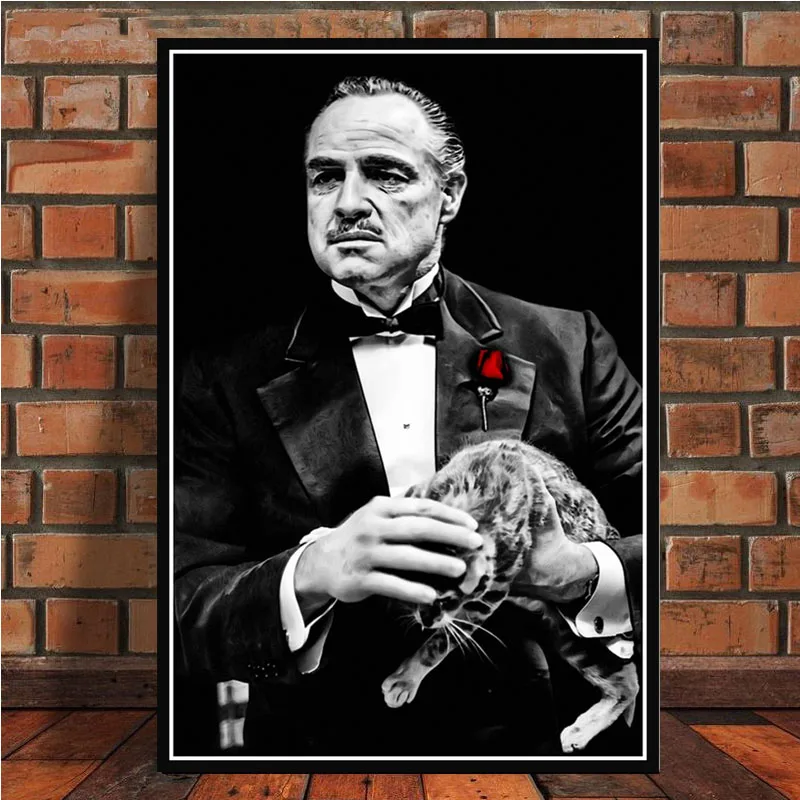 0012 The Godfather Movie Marlon Brando Al Pacino плакат настенный художественный Рисунок плакаты и принты холст живопись для комнаты домашний декор - Цвет: 0012