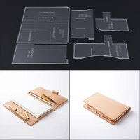 donyamy 1set laser cut durable acrylic template pattern for diy notebook set leather craft sewing pattern sewing stencils