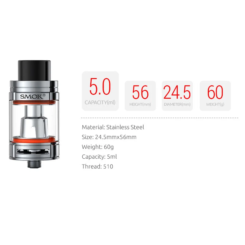 Электронная сигарета распылитель SMOK TFV8 большой детский бак Vape ручка коробка мод