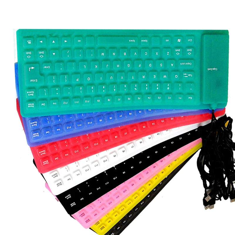 85 Ключи провод USB Интерфейс кремния Клавиатура Teclado Водонепроницаемый для