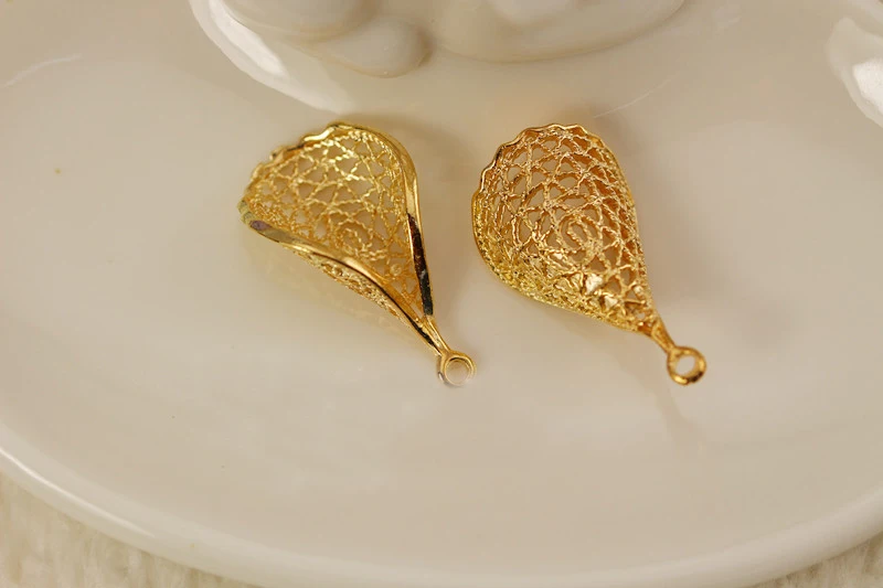 DIY европейской моды Шарм подарки полые листья Подвески Металлические для