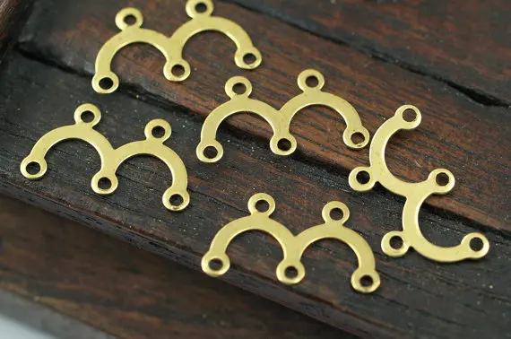 25 соединителей из необработанной латуни фурнитура (18x10 мм) brs 1994|brass chandelier|connector
