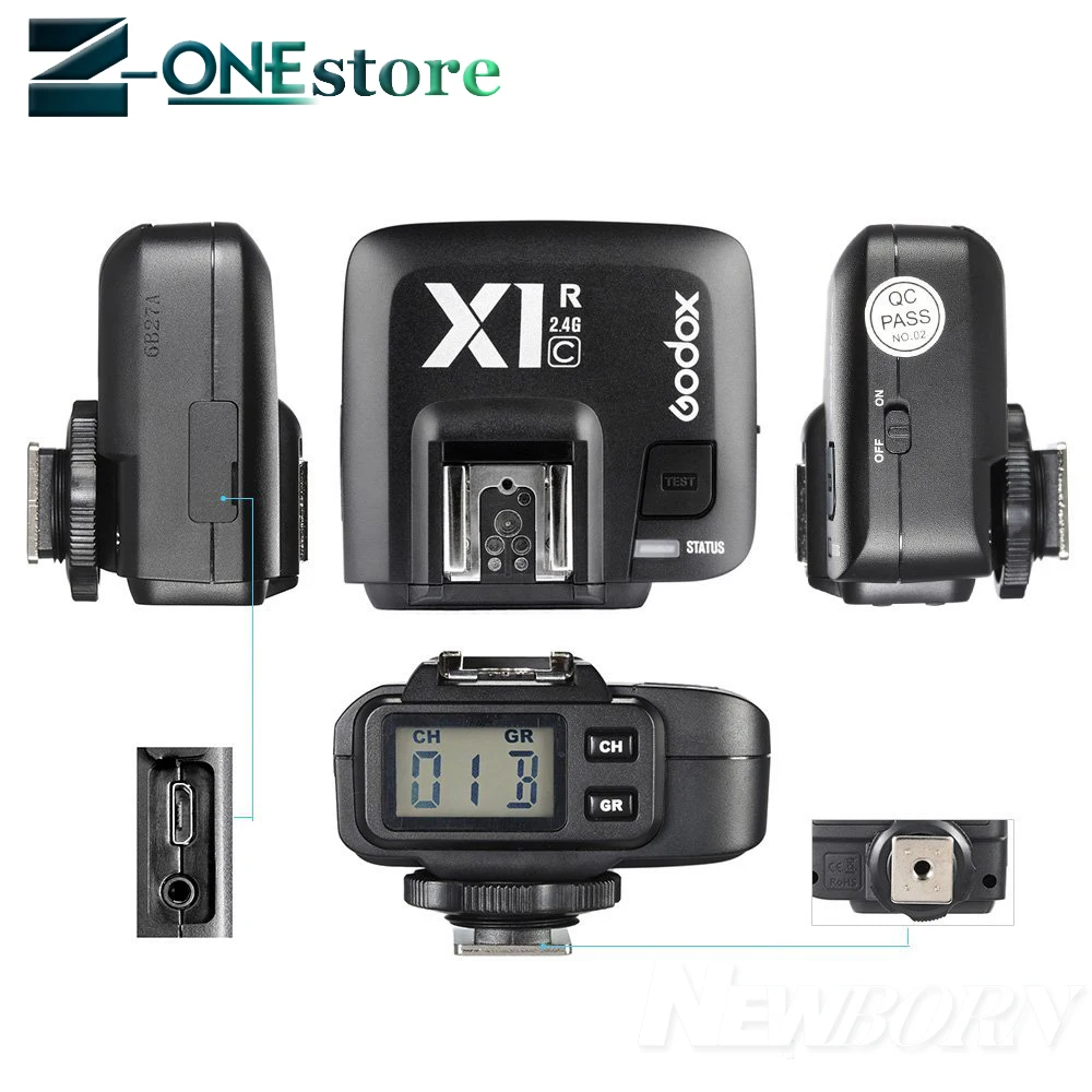 Беспроводной приемник Godox X1C X1R-C TTL 2 4G Flash Tigger для Canon 5D Mark III IV 6D II 70D 1D X 5Ds C |