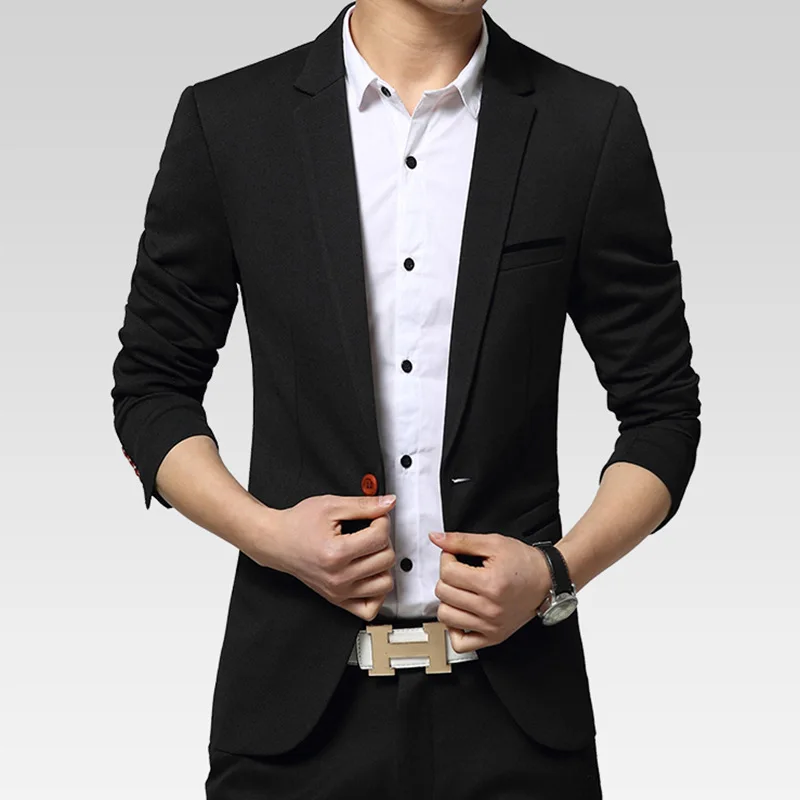 Мужской однотонный пиджак повседневный жакет модель tidedo506 осень|suit jacket|suit jacket