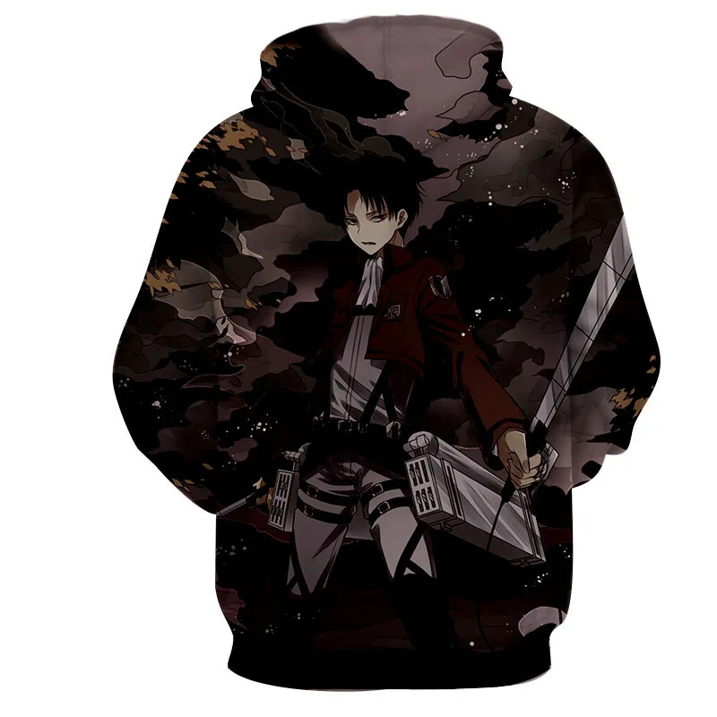 Мужская толстовка с капюшоном YOUTHUP Модный пуловер 3D-принтом в стиле аниме