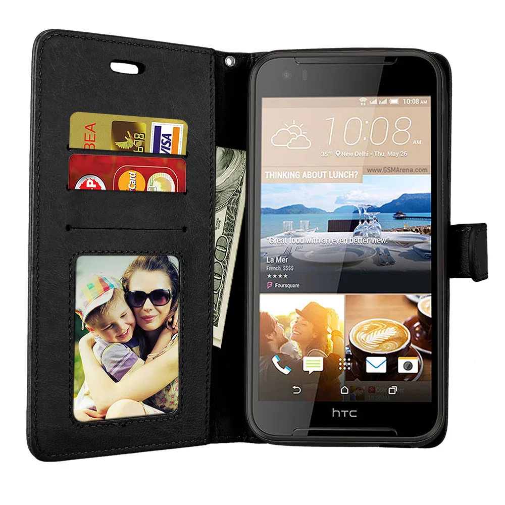 LUCKBUY для HTC 628 кошелек из искусственной кожи силиконовый чехол телефона Desire 626 830 M8