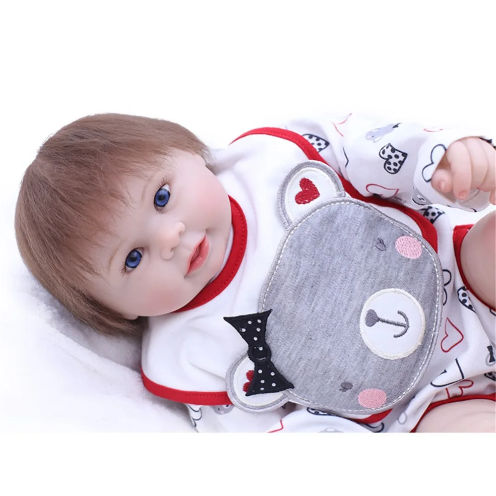 SanyDoll 18 дюймов 48 см силиконовые куклы для новорожденных реалистичные милые