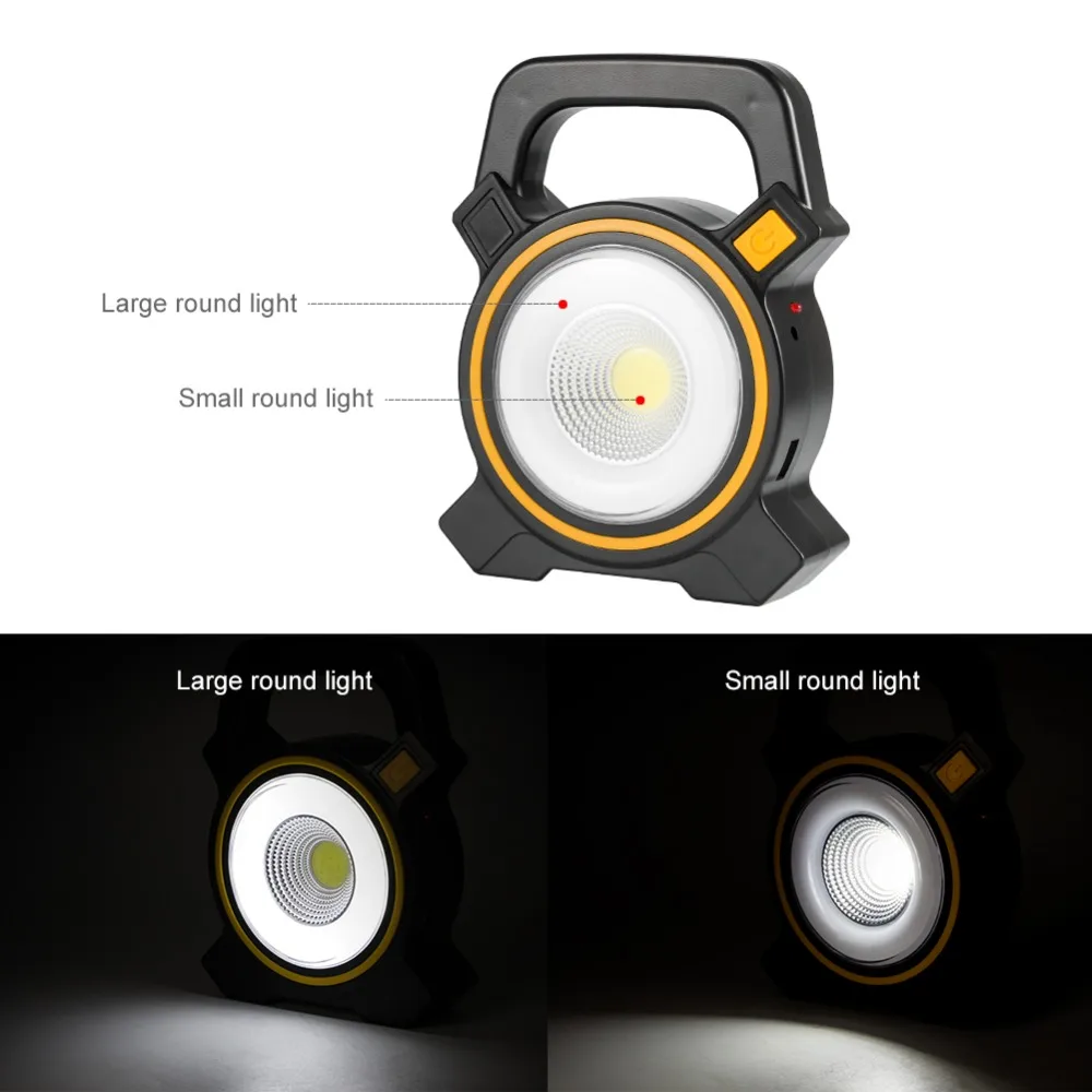 

COB LED Work Light USB Rechargeable Handle Lamp Flashlight Torch Powerful USB Solar Work Lamp For Outdoors Camping Light