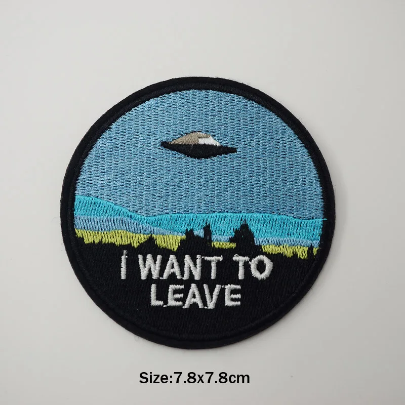 ПРИШИТАЯ вышитая аппликация Alien Eye Round Hill cool Iron On Patches для куртки наклейки на одежду