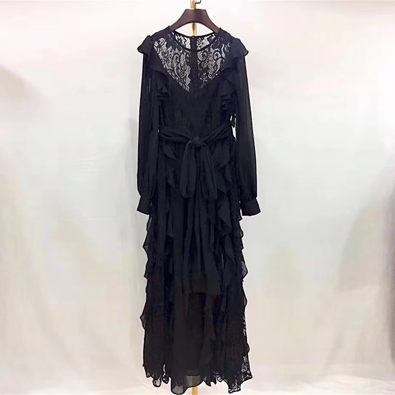 HIGH STREET Новая мода 2019 Дизайнер взлетно посадочной полосы платье женская с длинным