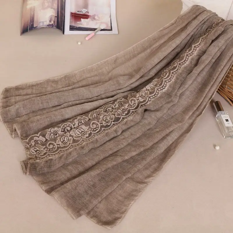 Шарф-шаль из вискозы с кисточками простой кружевной шарф цветочным принтом 2018 |