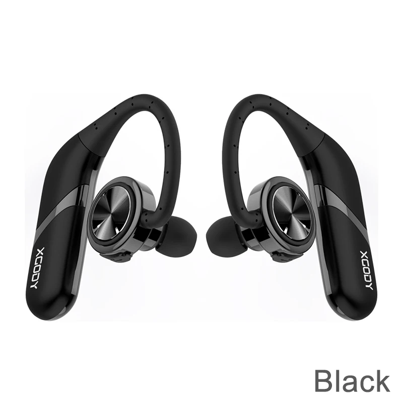 Черный XGODY S800 TWS Bluetooth наушники 5,0 стерео HIFI Звук беспроводные Bluetooth наушники с микрофоном для iphone xiaomi - Цвет: Черный