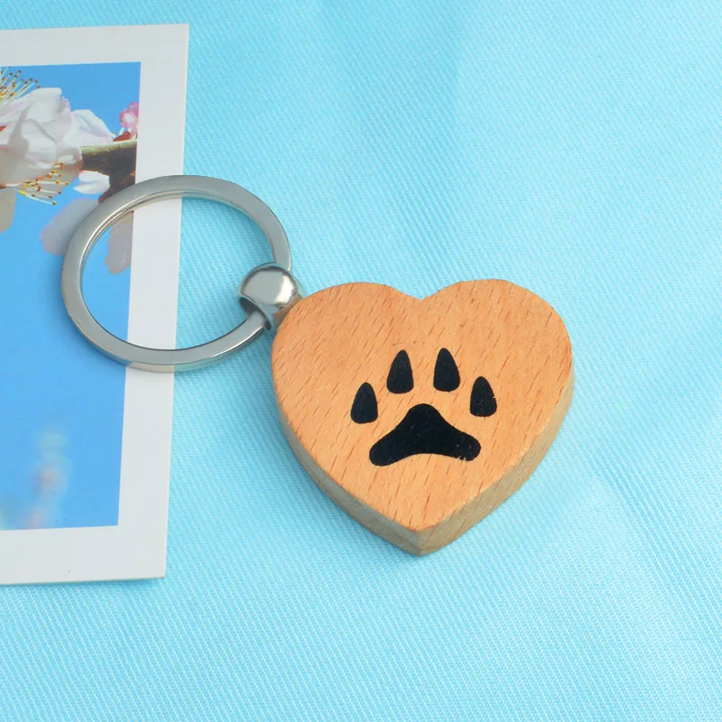

Dog/Cat cute Paw Keychain Heart shape Animal Pet Paw Keychain Mobile phone belt ornament for animal lover gift