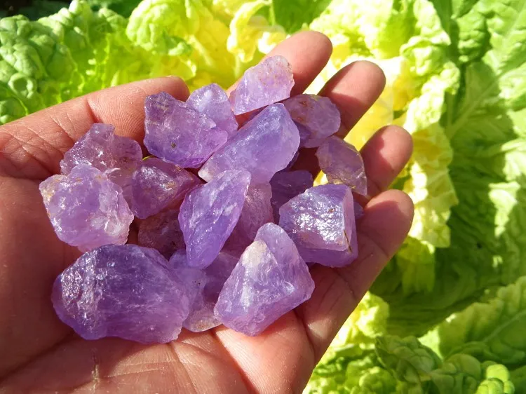 Natural amethyst raw stone home decorative violet crystal for healing meditation.ore rock specimens | Дом и сад