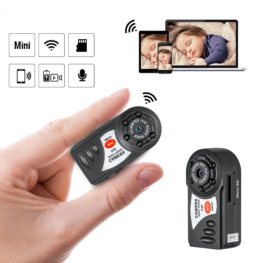 HD Q7 мини камера Wifi инфракрасное ночное видение маленькая DV DVR Беспроводная IP