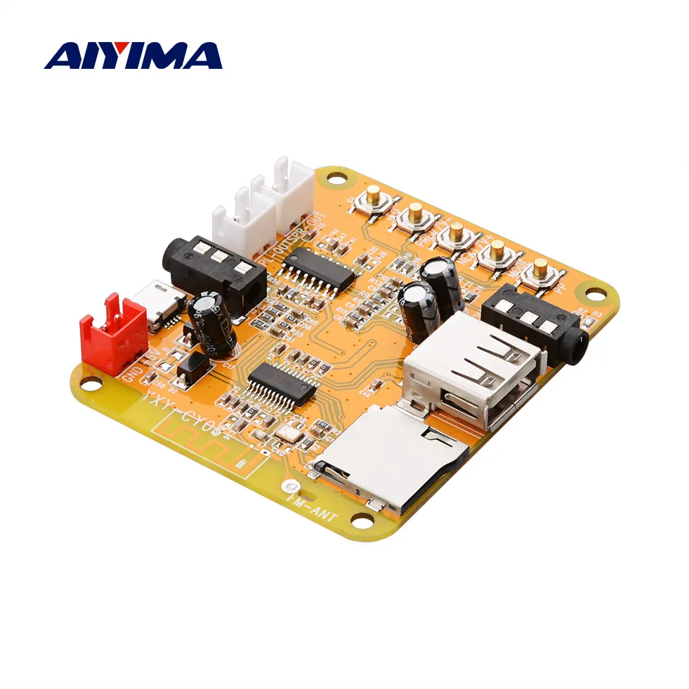 AIYIMA MP3 декодер плата Bluetooth усилитель 5Wx2 аудио приемник WAV WMA FLAC APE декодирование AUX