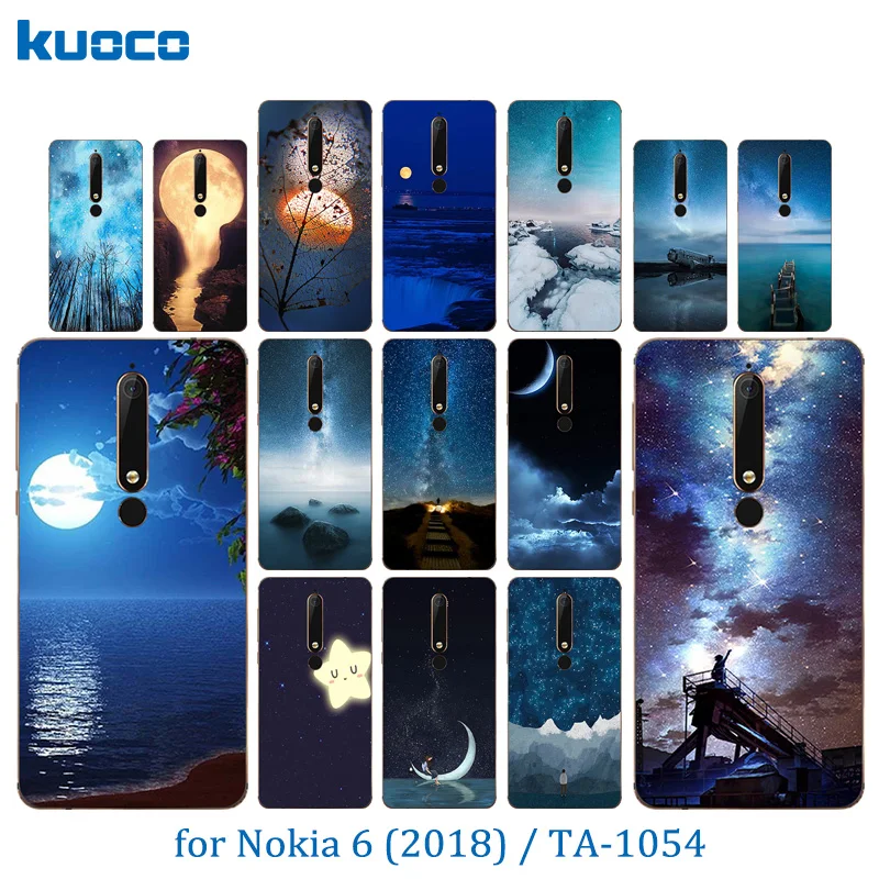 5 дюймов для Nokia 6 2018 чехол телефона второго поколения 2th с узором ночного неба TPU