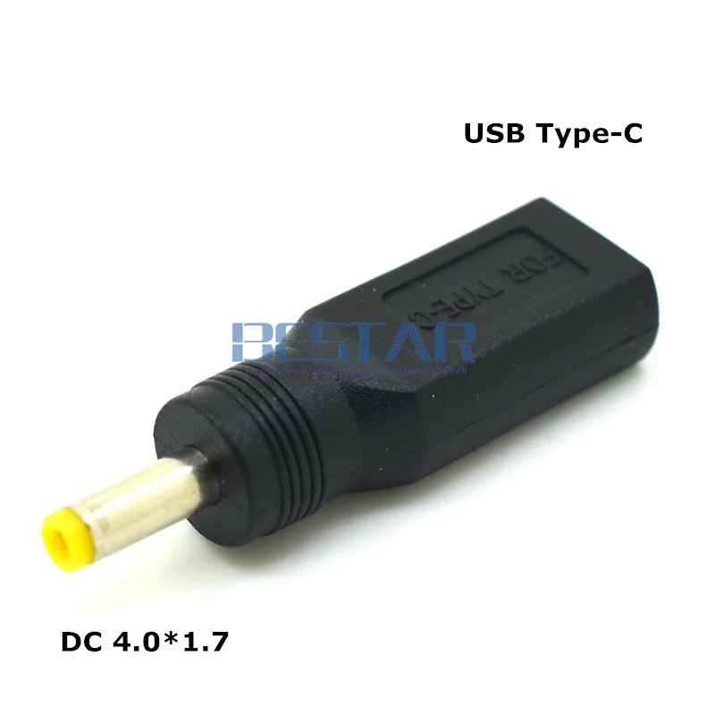 Адаптер питания постоянного тока 4 0 мм 1 7 штекер USB Type C гнездо 0*1 c 7|type-c female|usb type-c
