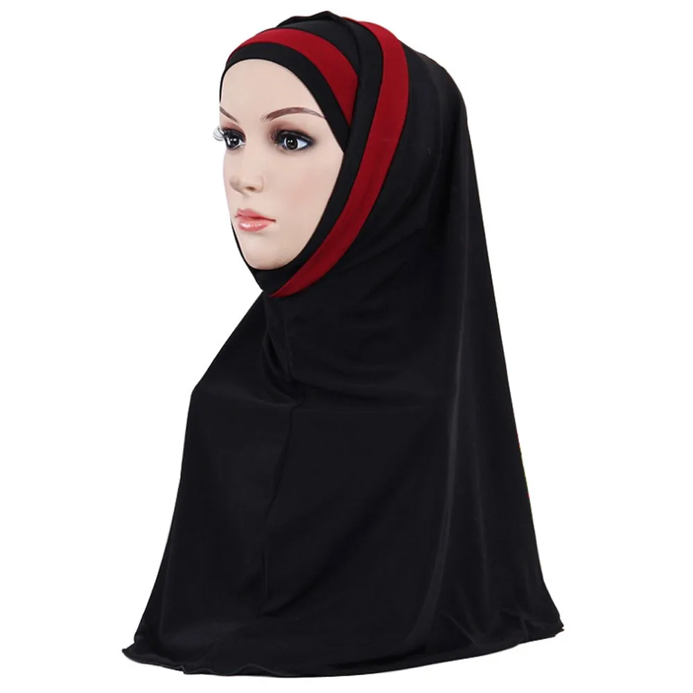 Женский мусульманский шарф на голову эластичная Шапка тюрбан мусульманская