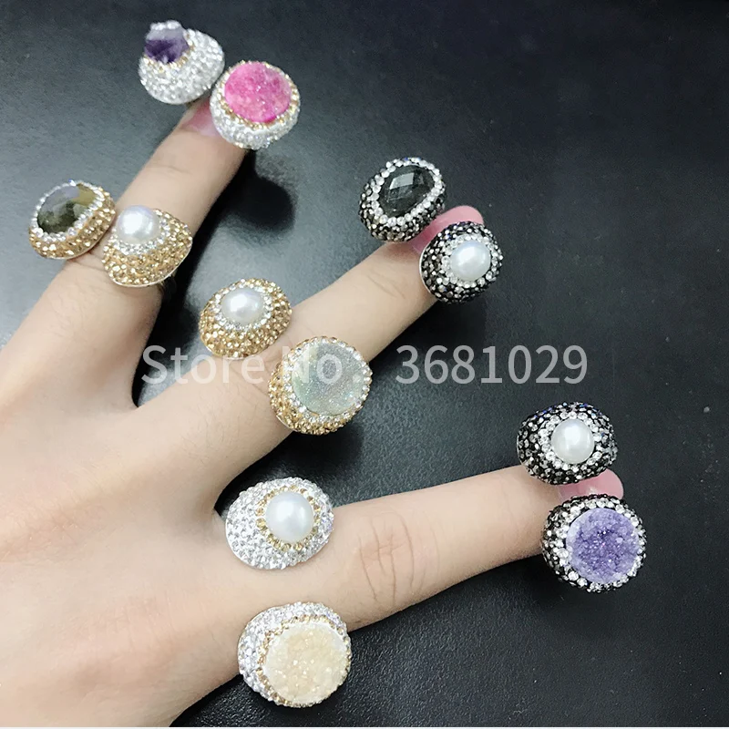 

Original handmade freshwater pearl ring factory direct European fashion jewelry