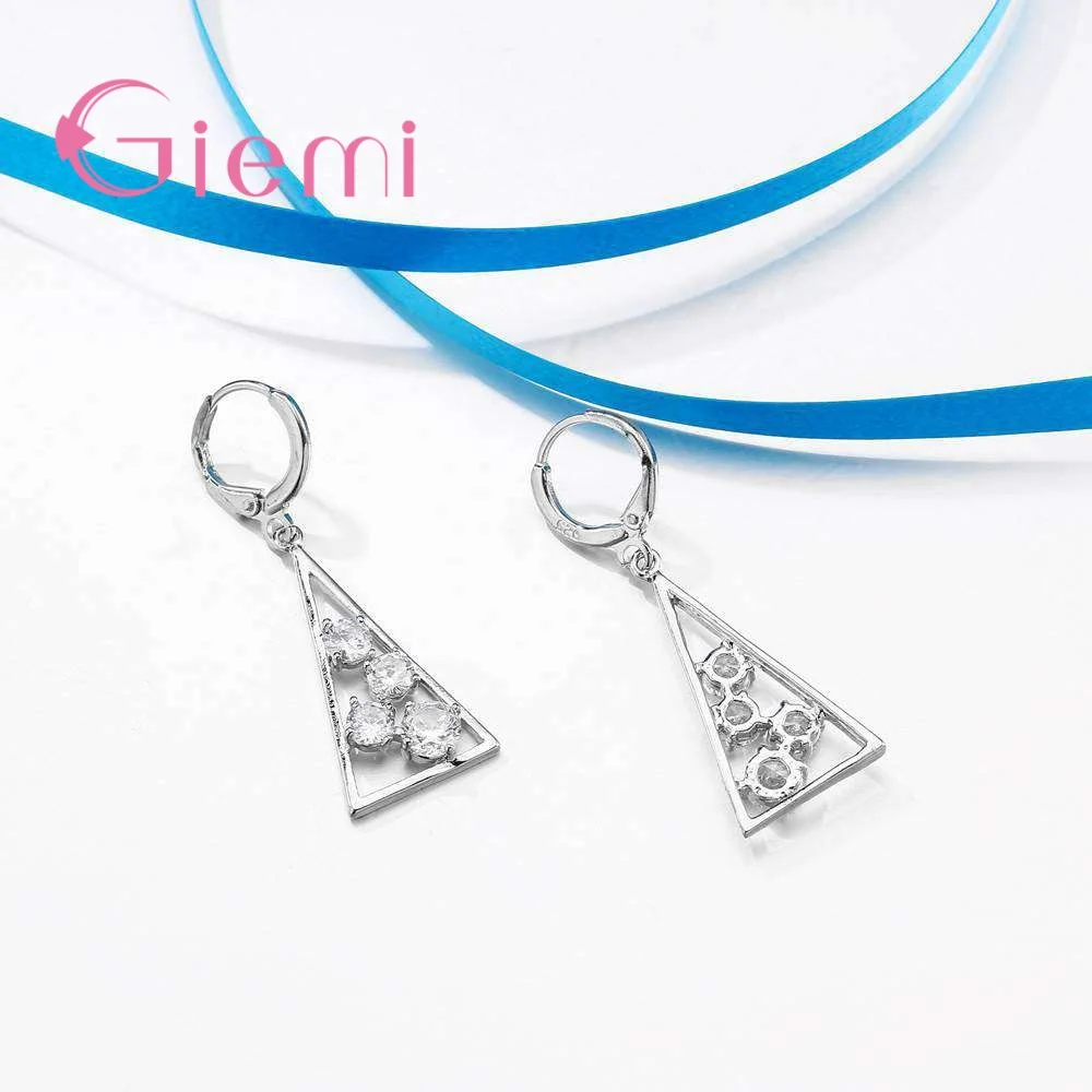 Женский комплект из колье и серёг 100% серебра 925 пробы с фианитом|earrings set|hoop earring set925