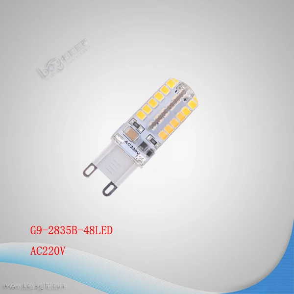 Высокое качество 10 шт./лот 330 люмен Холодный белый 4300K 3 5 W G9 LED AC220V 48X2835 SMD лампа