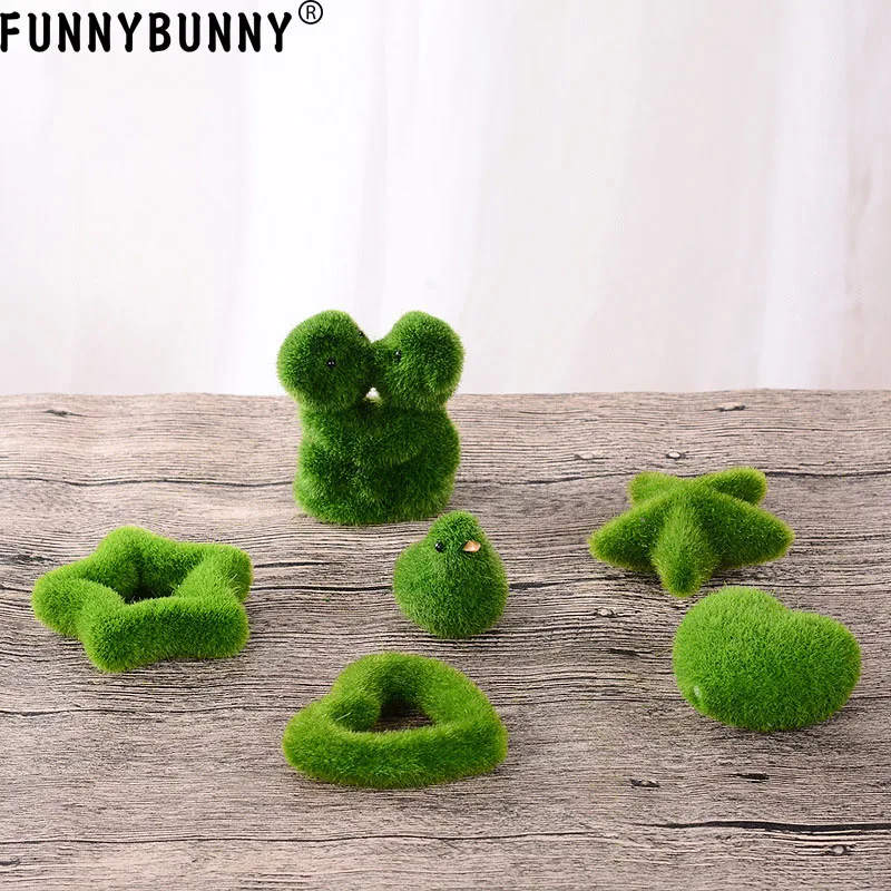 FUNNYBUNNY 1 шт. искусственный декор моховые шары в горшке поддельные травы растения