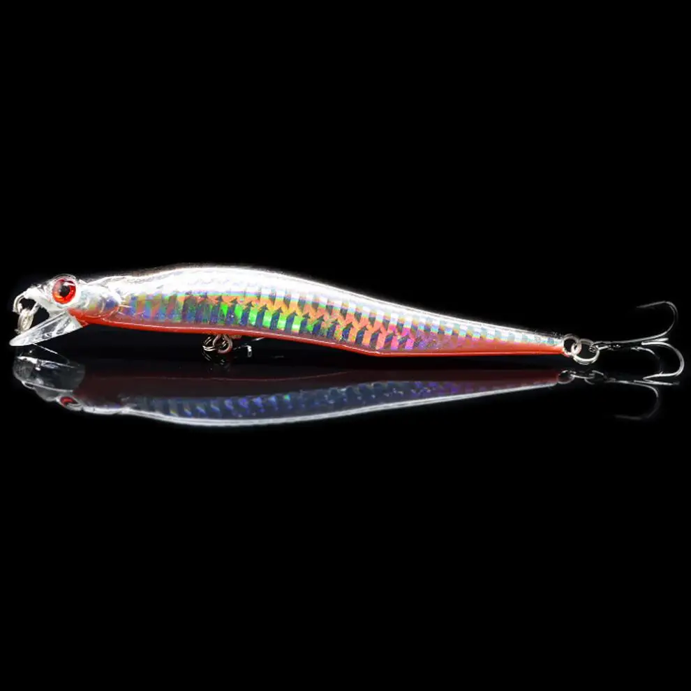 6pcs/lot 11.5cm 10g Wobbler Artificial Bait Minnow Fishing Lure Laser Hard with 3D Eyes Triple Hook | Спорт и развлечения