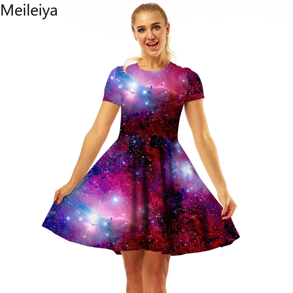 Женское уличное платье мини с принтом новое модное цифровым 2019 | Женская одежда