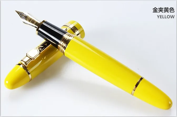 N Передовая перьевая ручка Jinhao 159 черный яркий с серебряным перо с широким основанием - Цвет: N