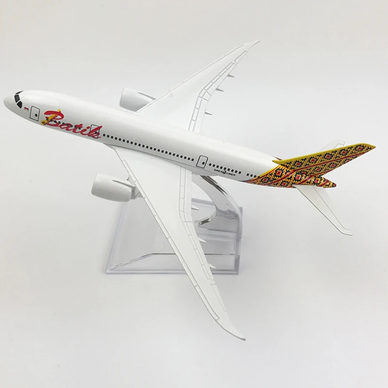 16 см 1:400 Индонезия Batik Air Airlines модель Боинга B787 с базой из металлического сплава