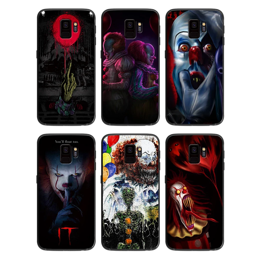 Pennywise клоун мягкий чехол для телефона samsung Galaxy S6 S7 S8 S9 S10e Plus Note 8 9 черный