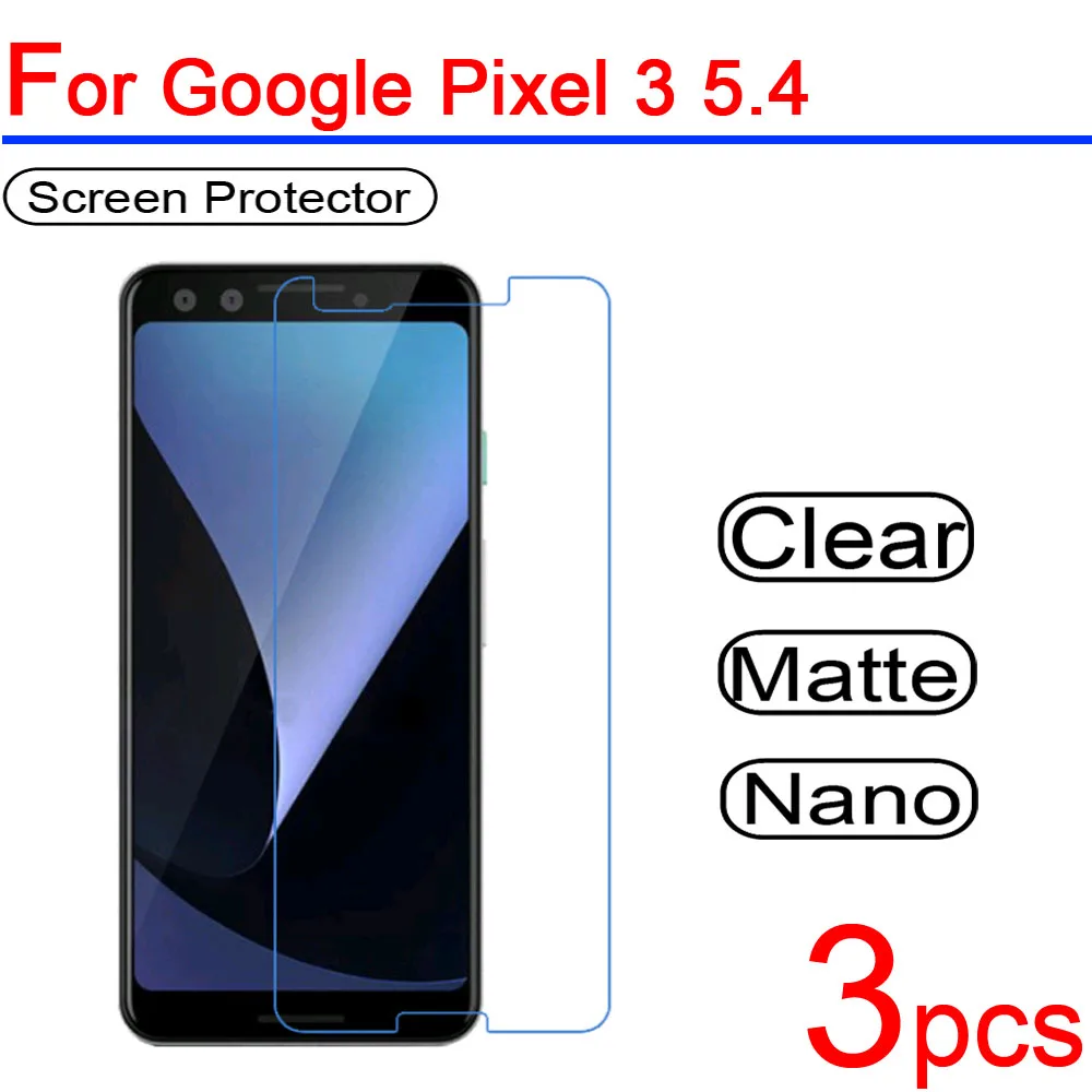3 шт. ультра чистый ПЭТ мягкий для Google Pixel 1 2 XL ЖК экран Защитная крышка 1/2/3 защитная