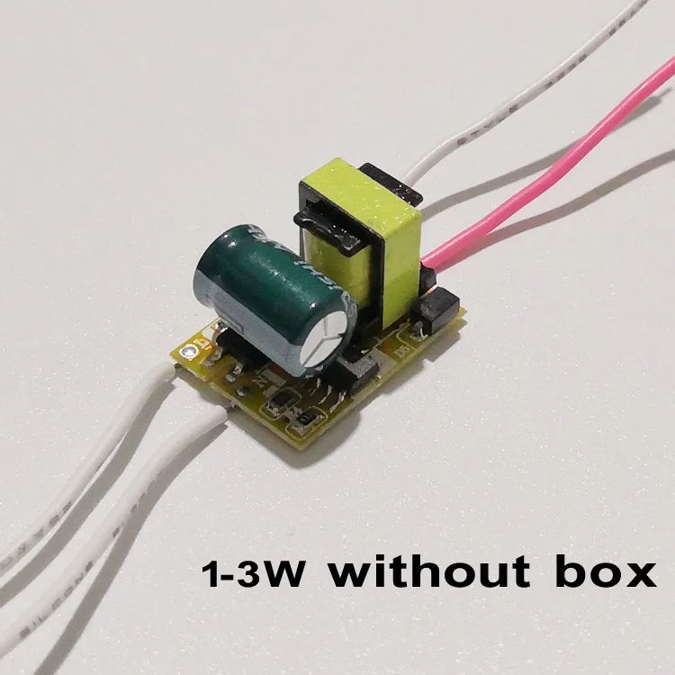 1-3W without box Безопасный и изолированные светодиодный драйвер 1-36 Вт для внутреннего освещения трансформатор для осветительных приборов input 85-265V 50/60 Гц ток на выходе 220-300mA - Цвет: 1-3W without box
