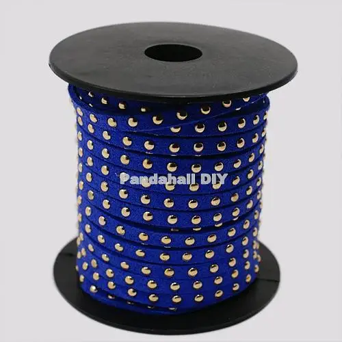 Шнур из искусственной замши с золотистыми алюминиевыми шипами в Корейском стиле