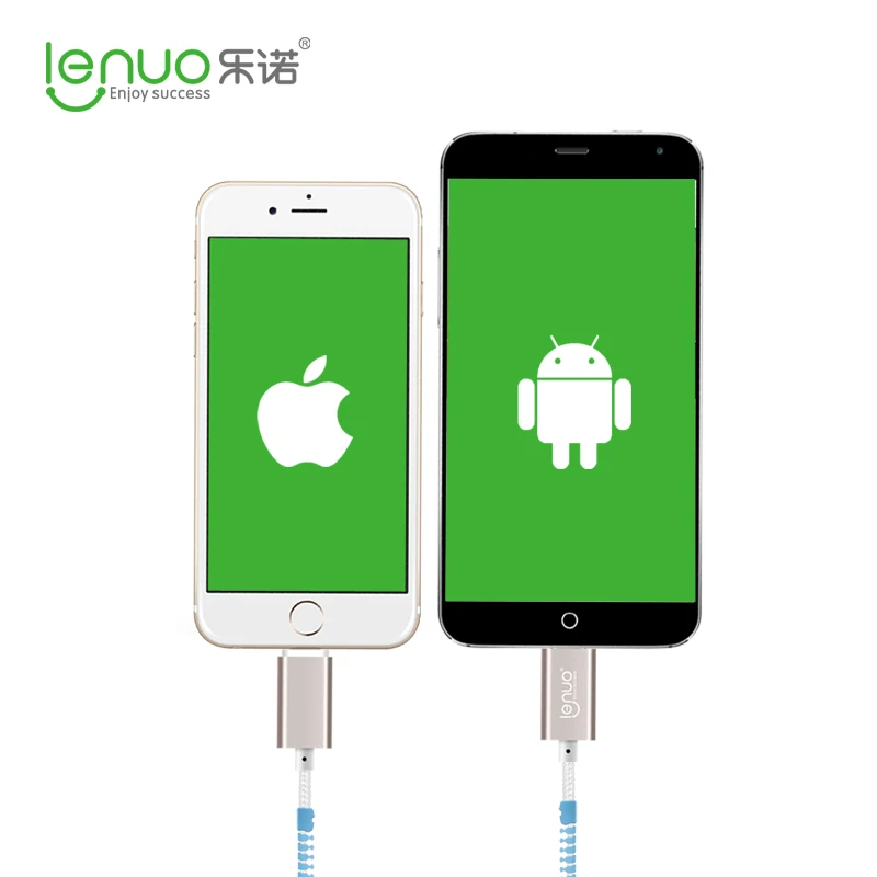 Lenuo 2.1A 2 в 1 Micro USB и Для Молнии Творческий Быстро зарядный Кабель для iPhone 6 Plus xiaomi redmi