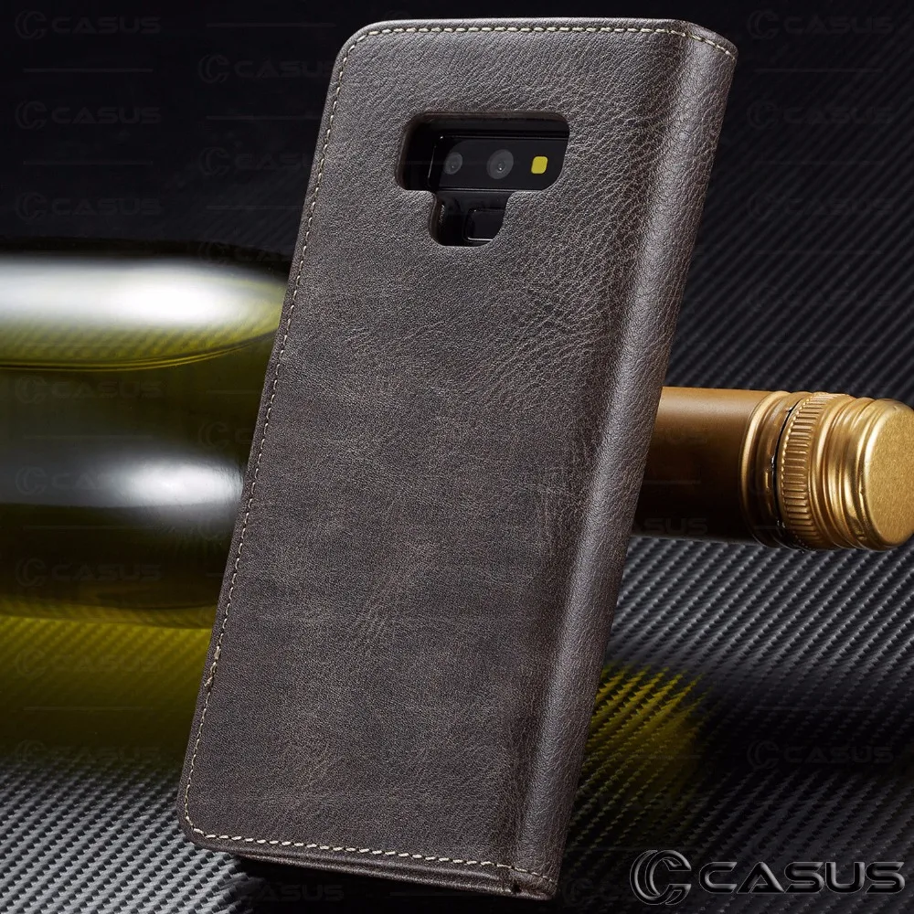 Роскошный чехол из искусственной кожи для Samsung Galaxy Note 9 съемный кошелек Магнитный