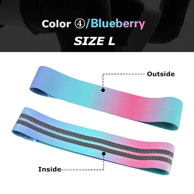 COLOR 4-L Эспандеры для йоги, анти-скольжение, расширенная Резиновая лента для упражнений, плетеная эластичная лента, Эспандер для подъема бедер - Цвет: COLOR 4-L