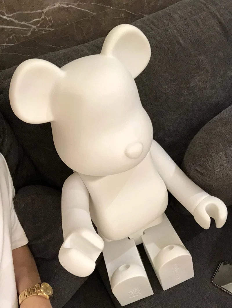 Ограниченная версия 1000% медведь Popobe Momo 70 см DIY Краска для ПВХ фигурка белого цвета с полипропиленовым пакетом