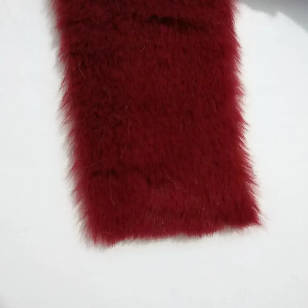 Dark Red Искусственный мех 1 см длина волос 160 см ширина искусственный мех кролика мягкая трикотажная меховая ткань - Цвет: Dark Red