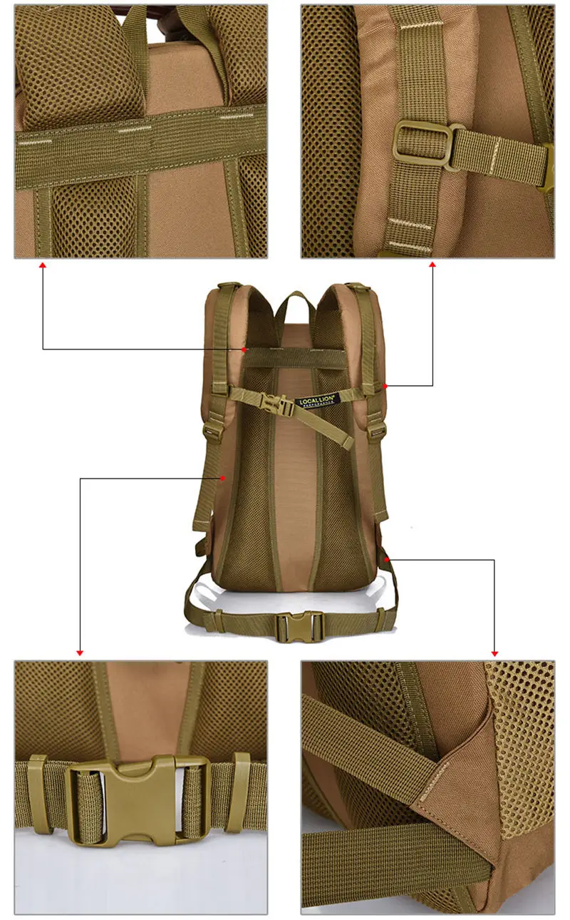 Мужской Тактический Рюкзак Molle Capming, военный уличный спортивный рюкзак, дорожные походные сумки для ноутбука, большая сумка XA192WA